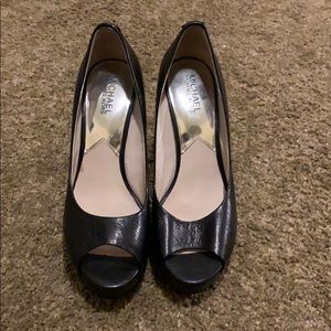 Michael Kors peep toe pumps